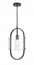 Innovations Lighting 371-1P-BK-CL - Pelham - 1 Light - 10 inch - Matte Black - Cord hung - Mini Pendant