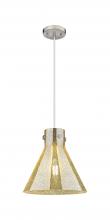 Innovations Lighting 410-1PM-SN-G411-12ME - Newton Cone - 1 Light - 12 inch - Satin Nickel - Cord hung - Pendant