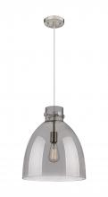 Innovations Lighting 410-1PM-SN-G412-14SM - Newton Bell - 1 Light - 14 inch - Satin Nickel - Cord hung - Pendant