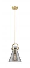 Innovations Lighting 410-1SS-CB-G411-8SM - Newton Cone - 1 Light - 8 inch - Champagne Bronze - Mini Pendant