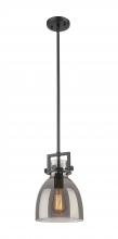Innovations Lighting 411-1SS-BK-G412-8SM - Newton Bell - 1 Light - 8 inch - Matte Black - Mini Pendant