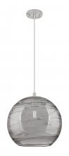 Innovations Lighting 434-1P-SN-G1213-12SM - Crown Point - 1 Light - 12 inch - Satin Nickel - Pendant