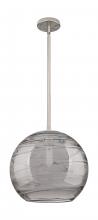 Innovations Lighting 434-1S-SN-G1213-12SM - Crown Point - 1 Light - 12 inch - Satin Nickel - Pendant