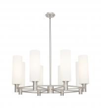 Innovations Lighting 434-8CR-SN-G434-12WH - Crown Point - 8 Light - 32 inch - Satin Nickel - Chandelier