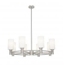 Innovations Lighting 434-8CR-SN-G434-7WH - Crown Point - 8 Light - 32 inch - Satin Nickel - Chandelier