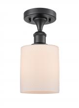 Innovations Lighting 516-1C-BK-G111-LED - Cobbleskill - 1 Light - 5 inch - Matte Black - Semi-Flush Mount
