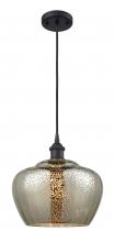 Innovations Lighting 516-1P-BK-G96-L-LED - Fenton - 1 Light - 11 inch - Matte Black - Cord hung - Mini Pendant