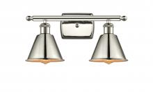 Innovations Lighting 516-2W-PN-M8-LED - Smithfield - 2 Light - 17 inch - Polished Nickel - Bath Vanity Light