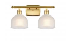 Innovations Lighting 516-2W-SG-G411-LED - Dayton - 2 Light - 16 inch - Satin Gold - Bath Vanity Light