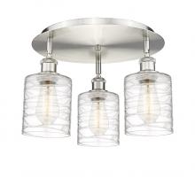Innovations Lighting 516-3C-SN-G1113 - Cobbleskill - 3 Light - 17 inch - Satin Nickel - Flush Mount
