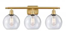Innovations Lighting 516-3W-SG-G124-8-LED - Athens - 3 Light - 28 inch - Satin Gold - Bath Vanity Light