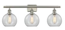 Innovations Lighting 516-3W-SN-G122C-8CL - Athens - 3 Light - 28 inch - Brushed Satin Nickel - Bath Vanity Light