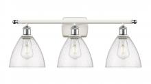 Innovations Lighting 516-3W-WPC-GBD-754-LED - Bristol - 3 Light - 28 inch - White Polished Chrome - Bath Vanity Light