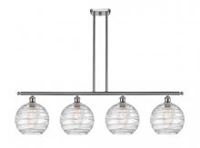 Innovations Lighting 516-4I-SN-G1213-10-LED - Athens Deco Swirl - 4 Light - 48 inch - Brushed Satin Nickel - Cord hung - Island Light