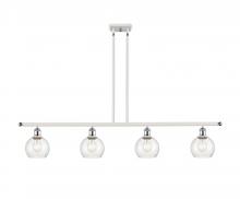 Innovations Lighting 516-4I-WPC-G124-6-LED - Athens - 4 Light - 48 inch - White Polished Chrome - Cord hung - Island Light