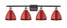 Innovations Lighting 516-4W-BAB-MBD-75-RD-LED - Plymouth - 4 Light - 38 inch - Black Antique Brass - Bath Vanity Light