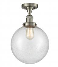 Innovations Lighting 517-1CH-SN-G204-10-LED - Beacon - 1 Light - 10 inch - Brushed Satin Nickel - Semi-Flush Mount