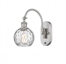 Innovations Lighting 518-1W-SN-G1215-6-LED - Athens Water Glass - 1 Light - 6 inch - Brushed Satin Nickel - Adjustable Swing Arm
