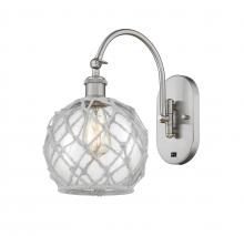 Innovations Lighting 518-1W-SN-G122-8RW-LED - Farmhouse Rope - 1 Light - 8 inch - Brushed Satin Nickel - Adjustable Swing Arm