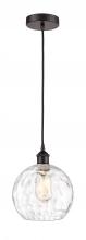 Innovations Lighting 616-1P-OB-G1215-8-LED - Athens Water Glass - 1 Light - 8 inch - Oil Rubbed Bronze - Cord hung - Mini Pendant