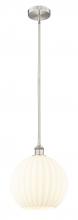 Innovations Lighting 616-1S-SN-G1217-12WV - White Venetian - 1 Light - 12 inch - Brushed Satin Nickel - Stem Hung - Mini Pendant
