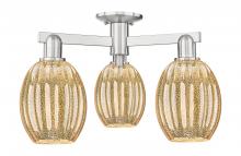 Innovations Lighting 716-3F-SN-G459-6ME - Preston Bulb - 3 Light - 6 inch - Brushed Satin Nickel - Semi-Flush Mount