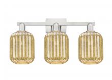 Innovations Lighting 716-3W-SN-G460-7ME - Preston Cylinder - 3 Light - 26 inch - Brushed Satin Nickel - Bath Vanity Light