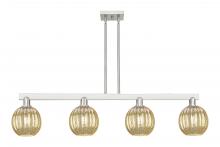 Innovations Lighting 716-4I-SN-G458-7ME - Preston Globe - 4 Light - 48 inch - Brushed Satin Nickel - Cord hung - Island Light