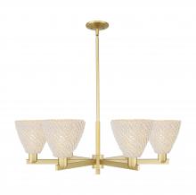 Innovations Lighting 716-6CR-SG-NBD-75-NAT - Bristol Natural - 6 Light - 24 inch - Satin Gold - Chandelier