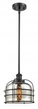 Innovations Lighting 916-1S-BK-G78-CE-LED - Bell Cage - 1 Light - 8 inch - Matte Black - Mini Pendant