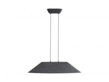 Golden 3133-P30 FB-GY - Faroe 30" LED Pendant in Flecked Black/Grey