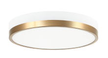 Matteo Lighting M15301WHAG - Tone White and Aged Gold Brass Ceiling Mount