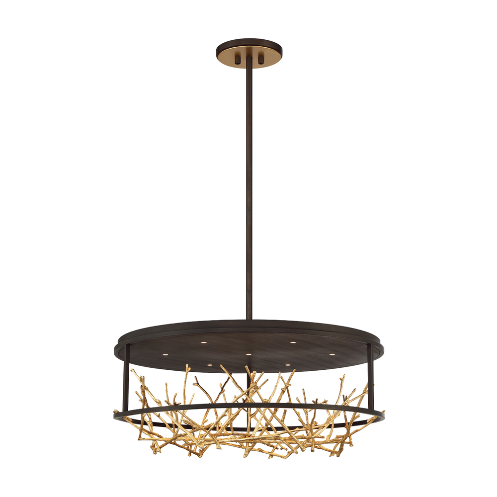 AERIE,7LT,LED,RND,CHA,BRZ/GOLD