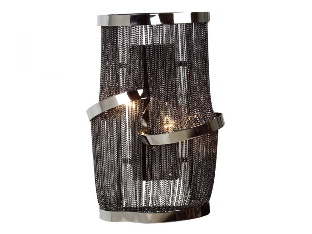 Mullholand Drive Black Chain Wall Sconce