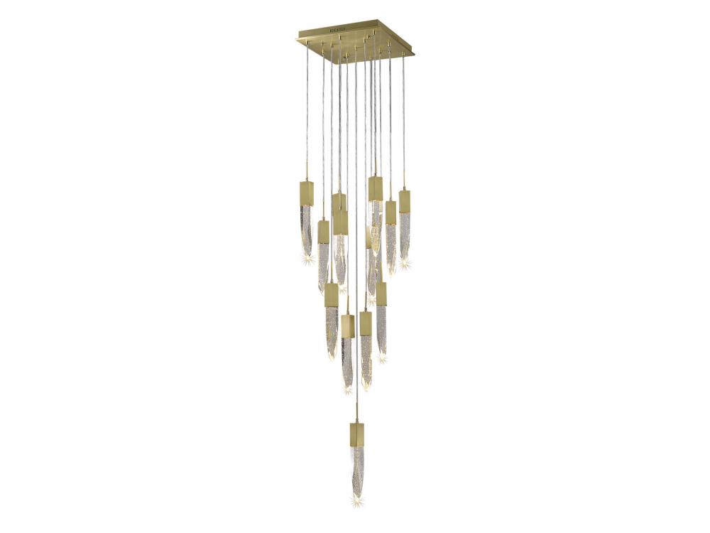Aspen Collection 13 Light Clear Crystal Multi Port Pendant