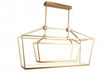Avenue Lighting HF9413-GLD - Park Ave. Led Large Linear Double Cage Pendant