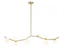 Avenue Lighting HF4808-WHT - Hampton 8 Light Glass Globe Chandelier