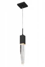 Avenue Lighting HF1901-1-AP-BK - Aspen Collection 1 Light Bubbled Crystal Pendant