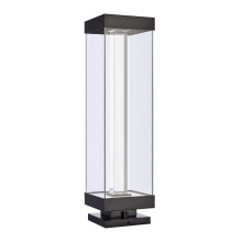ZEEV Lighting EBP11112-LED-35S-MBK - Claro 35" Square Glass Bollard