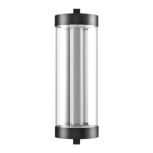 ZEEV Lighting EW11114-LED-24R-MBK - Claro 24" Round Glass Wall Sconce