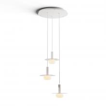 Koncept Inc CMP-C3-S-06-MWT+GCLR9+GLB - Combi Pendant 6" Circular 3 Combo Matte White with Matte White Canopy