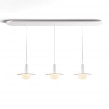 Koncept Inc CMP-L3-S-06-MWT+MPTB9+GLB - Combi Pendant 6" Linear 3 Combo Matte White with Matte White Canopy