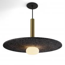 Koncept Inc CMP-S1-S-12-BRS+ACCL20+GLB - Combi Pendant 12" Single Unit Brass with Matte Black Canopy