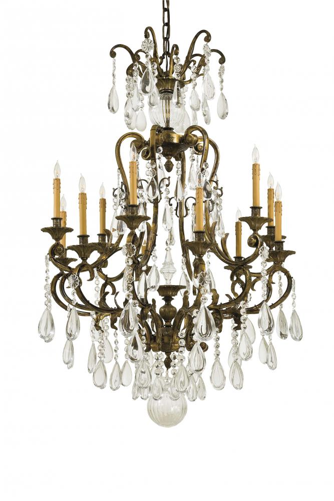 VINTAGE - 12 LIGHT CHANDELIER