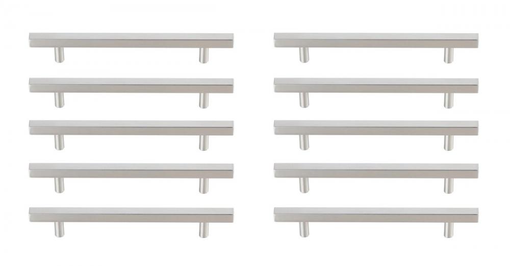 Dior 6-5/16" Center to Center Brushed Nickel Bar Pull Multipack (set of 10)