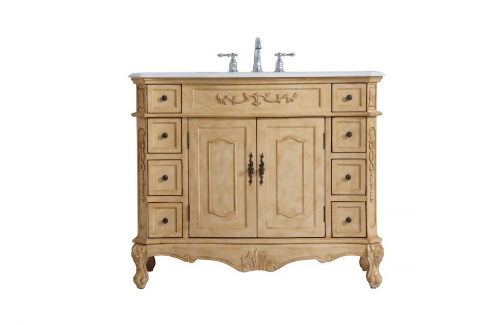 42 inch Single Bathroom Vanity in Light Antique Beige