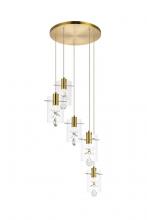 Elegant 5202D19G - Hana Pendant Lamp D18.97 x H10.4 L5*5W Gold