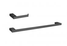 Elegant HWB-13S2MBK - Sofia 2-Piece Bathroom Hardware Set in Matte Black