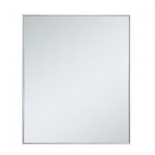 Elegant MR43036S - Metal frame rectangle mirror 30 inch in silver