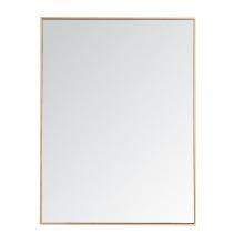 Elegant MR43648BR - Metal frame rectangle mirror 36 inch in Brass